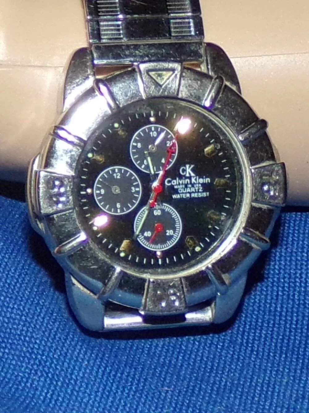 Vintage 1638 Calvin Klein Men's Chronograph Watch - Made In The USA
